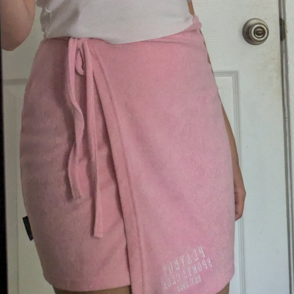 Pink Playboy wrap skirt size 0